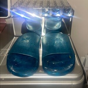 Coach Translucent Blue Slide Sandals